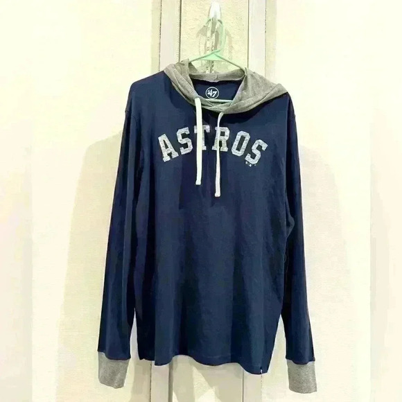 NWT ‘47 Houston Astros DOMINO HOOD MEN Sz M in atlas blue / gray - Picture 1 of 5